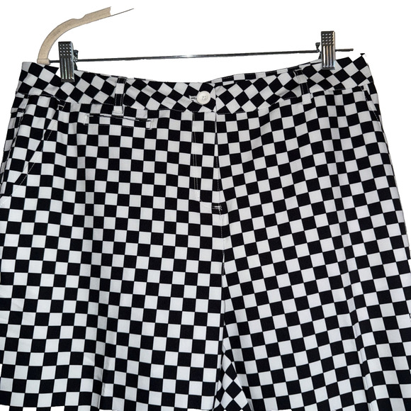 Lesmart Golf Trousers Size 12 Black White Checkered Performance Activewear - Picture 2 of 12